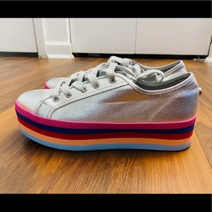 Steve Madden Rainbow Platform Sneakers 8W